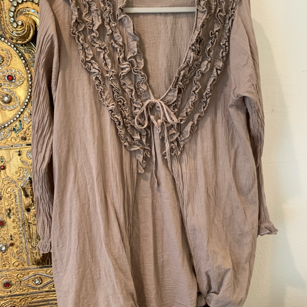 JP and Mattie petite blouse over shirt